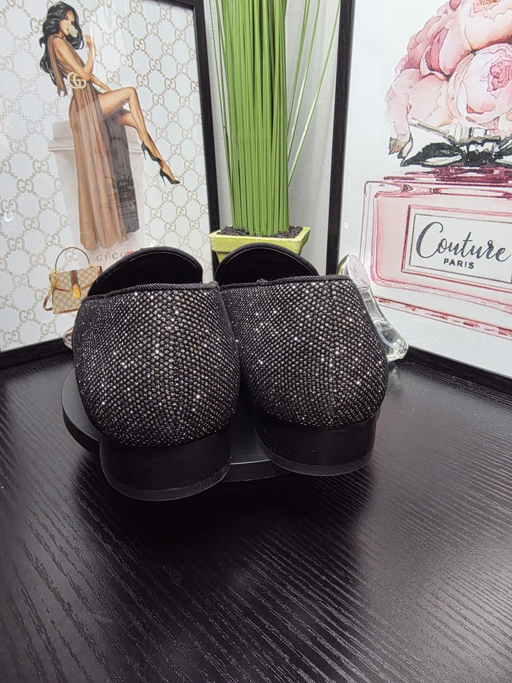 Kurt Geiger Men's Black Sparkle Loafers